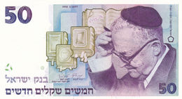 ISRAEL 50 New Sheqalim 1992 P-55c VF-EXF "free Shipping Via Registerd Air Mail" - Israël