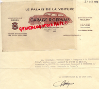 16 - LA ROCHEFOUCAULD - BELLE LETTRE  LE PALAIS DE LA VOITURE- GARAGE GERVAIS- REDEX- 1958 - Transports
