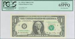 USA 1 Dollar Of Federal Reserve Notes 2006 PCGS Gem New 65 PPQ - Boca Raton Run "free Shipping Via Registered Air Mail" - Federal Reserve (1928-...)