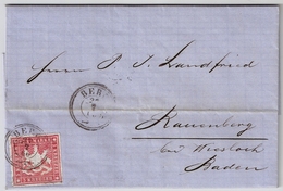 1866, Berg,klar Auf 3 Kr. , Seltener Brief , #7310 - Brieven En Documenten