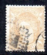 XP2323 - SPAGNA 1870 ,  Il 12 Cuartos N. 113 Usato - Used Stamps