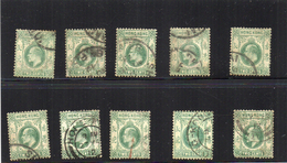 Hong Kong China 10 Old Stamps Lot#895 - Usados