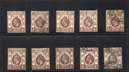 Hong Kong China 10 Old Stamps Lot#899 - Gebruikt