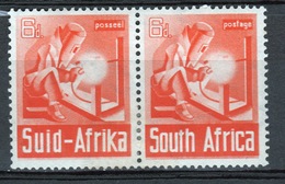 South Africa War Effort 6d Orange Pair 1941. - Ongebruikt