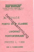 Italien - Livorno - Portoferraio - Fahrschein L. 1.900 - Europe