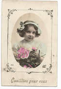 ENFANTS - LITTLE GIRL - MAEDCHEN - Jolie Carte Fantaisie Portrait Fillette - Retratos