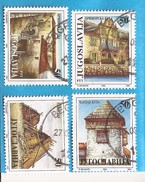 1993  2641-44  JUGOSLAWIEN JUGOSLAVIJA ARCHITETTURE, Old Houses  USED - Used Stamps