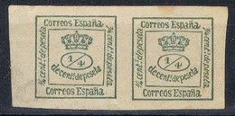 Dos Sellos 1 Cuartillo 1877, Variedad Impresion, Num  173 * - Nuovi