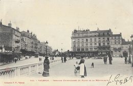 Valence - Terrasses Championnet Et Place De La République, Nurse Et Landau - Collection P.P. - Carte Dos Simple N° 145 - Valence