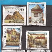 1993  2641-44  JUGOSLAWIEN JUGOSLAVIJA ARCHITETTURE, Old Houses  USED - Used Stamps
