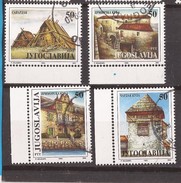 1993  2641-44  JUGOSLAWIEN JUGOSLAVIJA ARCHITETTURE, Old Houses  USED - Used Stamps