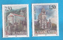 1998  2845-46  MONTENEGRO CRNA GORA   JUGOSLAWIEN JUGOSLAVIJA ARCHITETTURE, MONASTERI   MNH - Abdijen En Kloosters