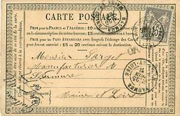 Cpa Précurseur  1877 De ARGENTON CHATEAU 79 à Saumur, Cachet OR - Argenton Chateau