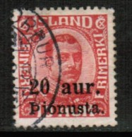 ICELAND  Scott # O 52 VF USED - Officials