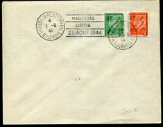 FRANCE - LIBERATION MARSEILLE - N° 47 & 48 SUR LETTRE O.M. MARSEILLE ST. FERREOL LE 7/9/44 PAS CIRCULÉES - SUP - Liberazione