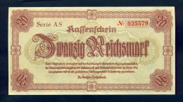 Banconota Germania 20 Reichsmark 28/4/1945 FDS - Te Identificeren