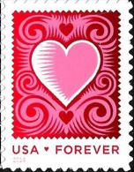 USA - 2014 - Greeting - Cut Paper Heart - Mint Self-adhesive Stamp - Nuovi