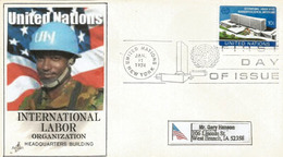 United Nations (International Labor Org. Swiss Headquarters) Letter FDC Addressed To Iowa - IAO