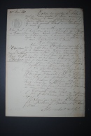 Ancien Acte De Naissance Luçon Fontenay Le Comte Lettre Cachet Timbre Impérial 1840 - Unclassified