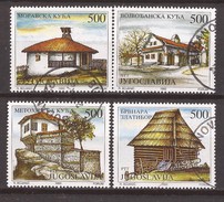 1992  2574-77  JUGOSLAVIJA JUGOSLAWIEN ARCHITECTURE, Old Houses  USED - Oblitérés