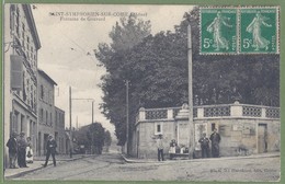 CPA - RHONE- SAINT SYMPHORIEN SUR COISE - FONTAINE DE GOUVARD - Belle Animation - édit. Dubanchet Cliché Delorme - Saint-Symphorien-sur-Coise