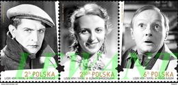 2016.10.31. People Of Cinema And Theater - Brodniewicz, Barszczewska, Fijewski MNH - Nuovi