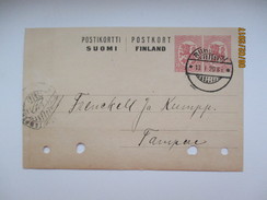 FINLAND  1920  RIIHIMÄKI TO TAMPERE  , POSTAL STATIONERY  ,   OLD POSTCARD , 0 - Interi Postali