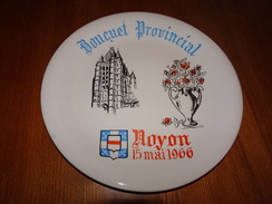 Assiette Bouquet Provincial Noyon, Oise, 15 Mai 1966, Tir à L'arc, Archerie, Beursault, ÉTAT NEUF, Blason - Tiro Al Arco