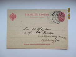 RUSSIA FINLAND 1910  TPO ABO TURKU RAILWAY TO HELSINKI  , POSTAL STATIONERY PAID RESPONSE ,   OLD POSTCARD , 0 - Interi Postali