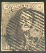 N°1 - Epaulette 10 Centimes, Margée Obl. P.73 LIEGE - 11620 - 1849 Schulterklappen