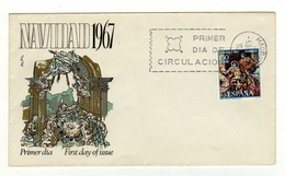 Enveloppe Navidas 1967 1er Jour Oblitération MADRID 05/12/1967 - FDC