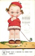 T2 Every Day I Seems To Miss You More! / Girl With Golf Putter, Valentine's Attwell Postcards1706.  S: Mabel Lucie... - Unclassified