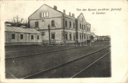 T2/T3 Sambir, Sambor; Von Den Russen Zerstörter Bahnhof / Railway Station Destroyed By The Russians, J. Grauer... - Unclassified
