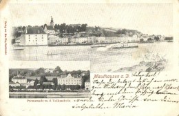 T2/T3 Mauthausen An Der Donau, Promenade M. D. Volksschule / Promenade, School, General View, Steamship (EK) - Unclassified