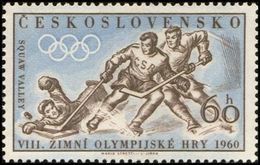Czechoslovakia / Stamps (1960) 1099: Winter Olympic Games 1960 Squaw Valley (Ice Hockey); Painter: Mario Stretti - Inverno1960: Squaw Valley