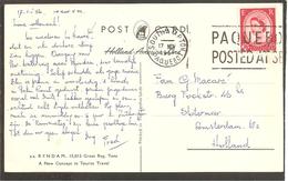 PAQUEBOT POSTED AT SEA.s.s.Rijndam (H 131) 1956! Le Havre>Southampton>Holland - Postmark Collection