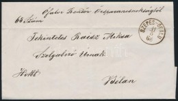 1868 Ex Offo FelvidékrÅ‘l ,,SZEPES-ÓFALU' - 'BÉLA' - Other & Unclassified