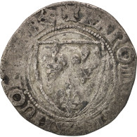 Monnaie, France, Charles VI, Blanc Guénar, Dijon, TB, Billon, Duplessy:377A - 1380-1422 Carlos VI El Bien Amado