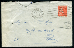 France - Cover / Semeuse Perforé CCF Sur Enveloppe De Paris Pour Paris En 1932   Ref F186 - Andere & Zonder Classificatie