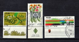 Israël   1980 1989  Lot De 3 Timbres - Used Stamps (with Tabs)