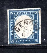 ASI338 - SARDEGNA , 20 Cent Con Filetto Parziale . Ultime Tirature - Sardaigne