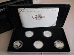 AUSTRALIA 5 X 5 DOLLARS 1993 SILVER PROOF "THE EXPLORERS" - Mint Sets & Proof Sets