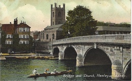 HENLEY ON THAMES - Bridge And Church - Ed. W. H. S. & S. "Regatta" Series 5280 - Autres & Non Classés