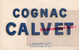 16 - COGNAC - BUVARD  COGNAC CALVET & CIE - Alimentaire