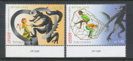 UN Geneva 2015 Cat # 604-605. UNICEF: End Violence. MNH (**) - Neufs