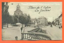 CPA Chateauneuf La Foret " Place De L'église - Les Jardins " LJCP 30 - Chateauneuf La Foret