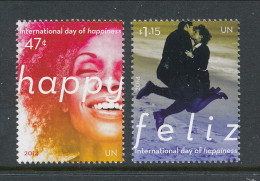 UN New York 2014. Cat # 1081-1082. Day Of Happiness . MNH (**) - Ungebraucht