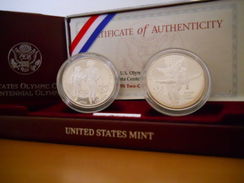 USA 2 X 1 DOLLAR $ SILVER PROOF 1995 P ATLANTA CENTENNIAL OLYMPIC GAMES - Commemoratives