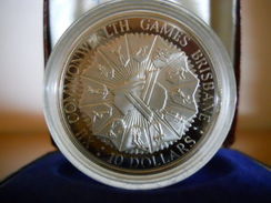 AUSTRALIA 10 $ DOLLARS 1982 SILVER PROOF XII COMMONWEALTH GAMES BRISBANE - Münz- Und Jahressets