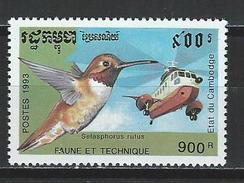 Kambodscha Mi 1339 (*) MNH Selasphorus Rufus - Colibris